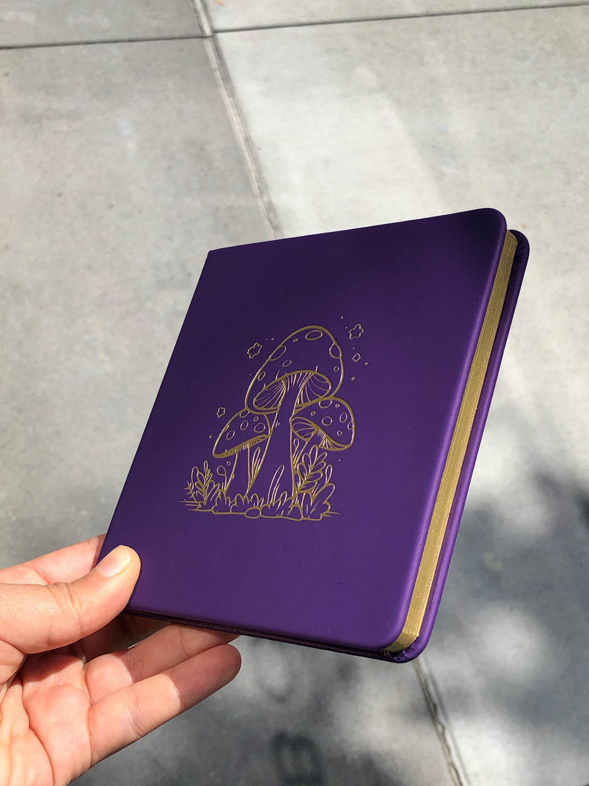 Purple Mushrooms Foiled Dotted Journal