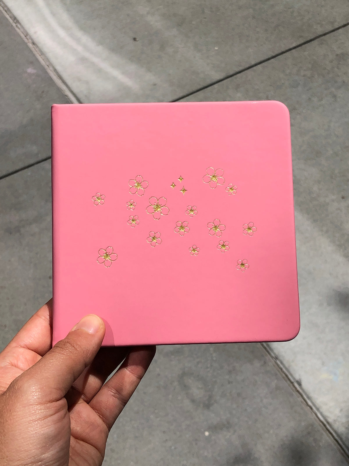 Pink Sakura Foiled Dotted Journal