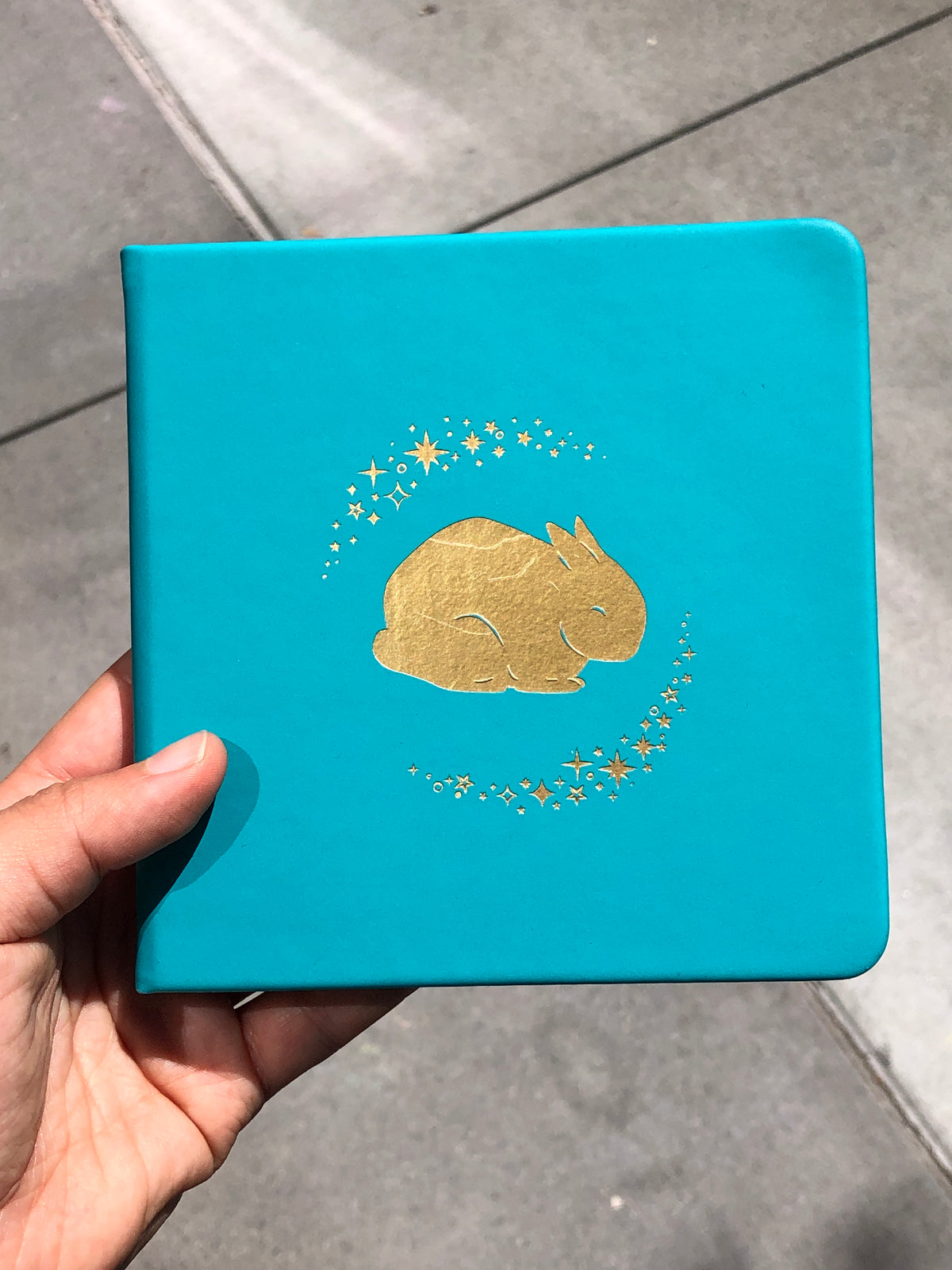 Teal Twinkling Tin Tin Foiled Dotted Journal