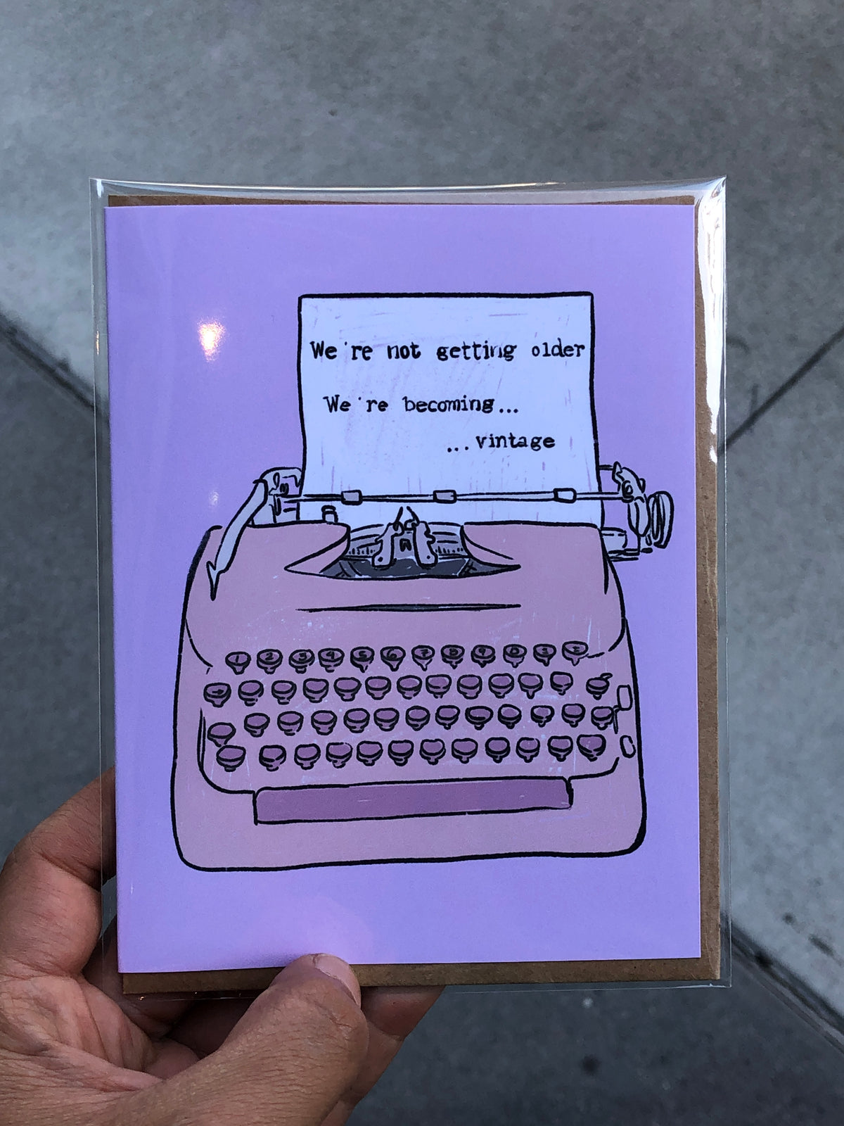Vintage Typewriter Card