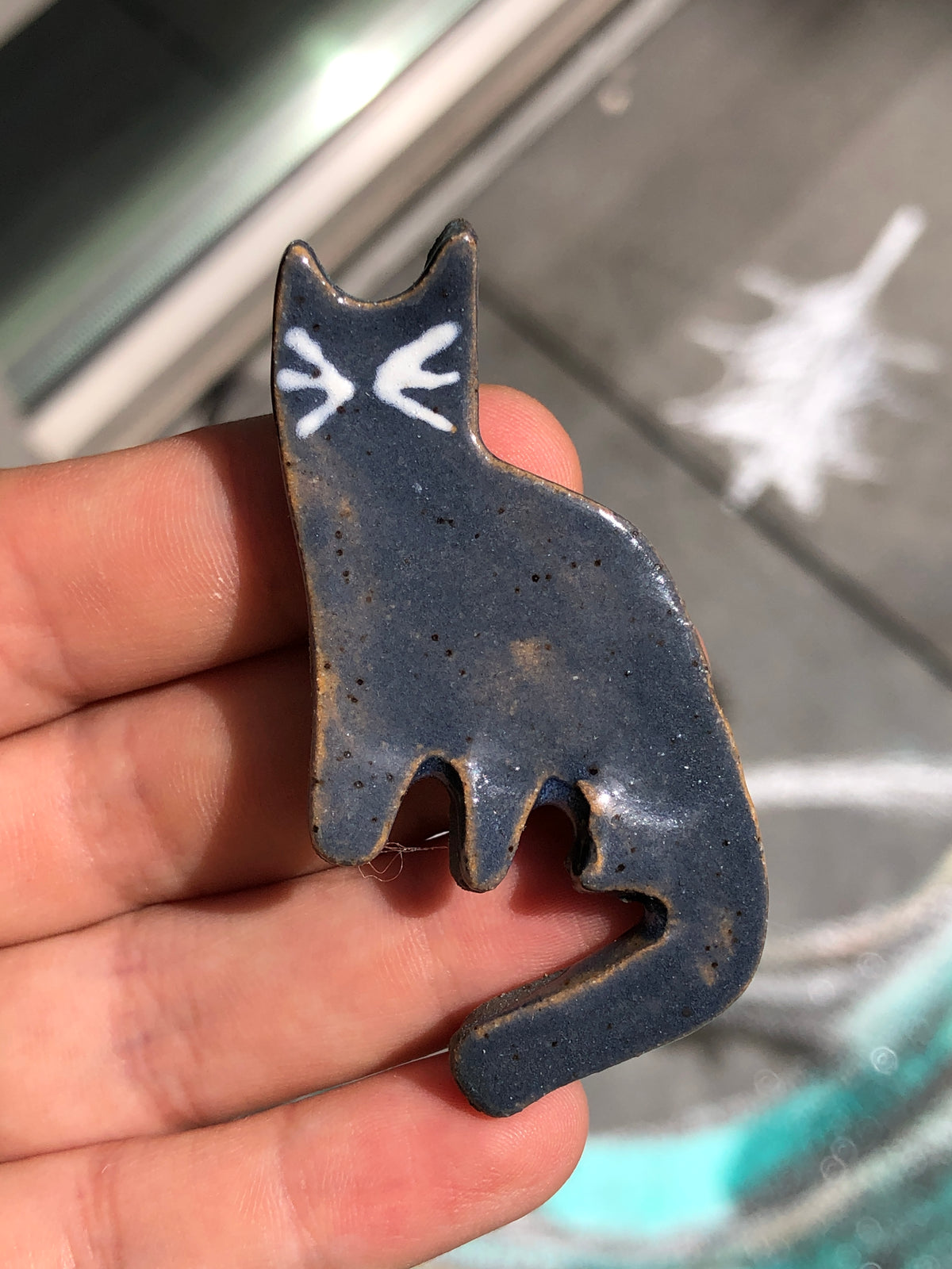 Ceramic Cat Magnet
