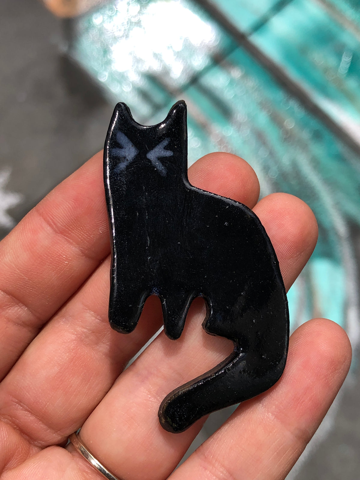 Ceramic Cat Magnet