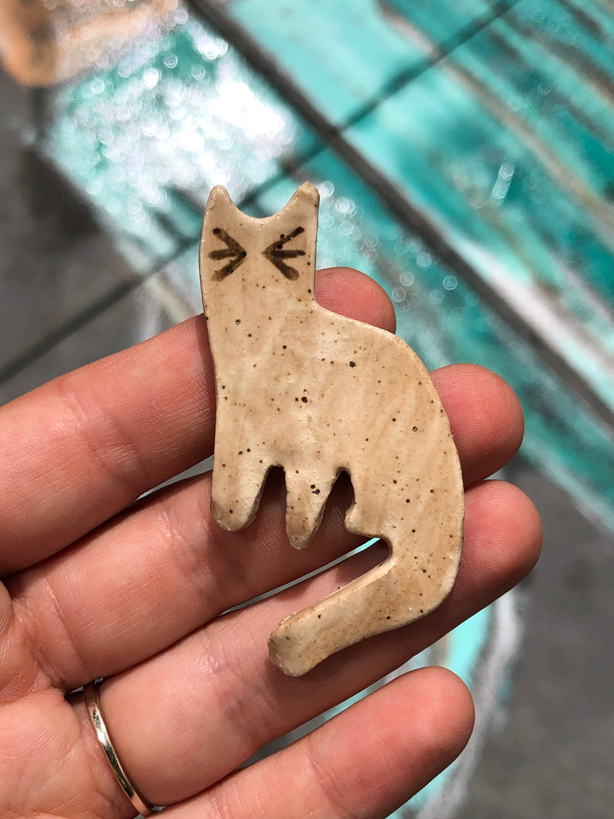 Ceramic Cat Magnet