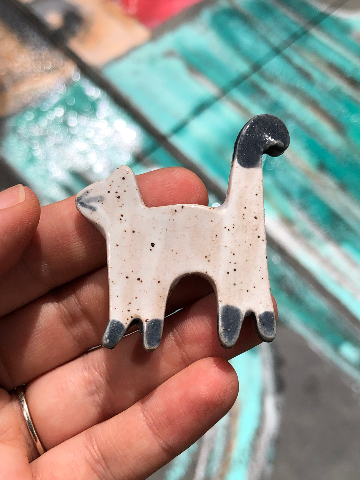 Ceramic Cat Magnet