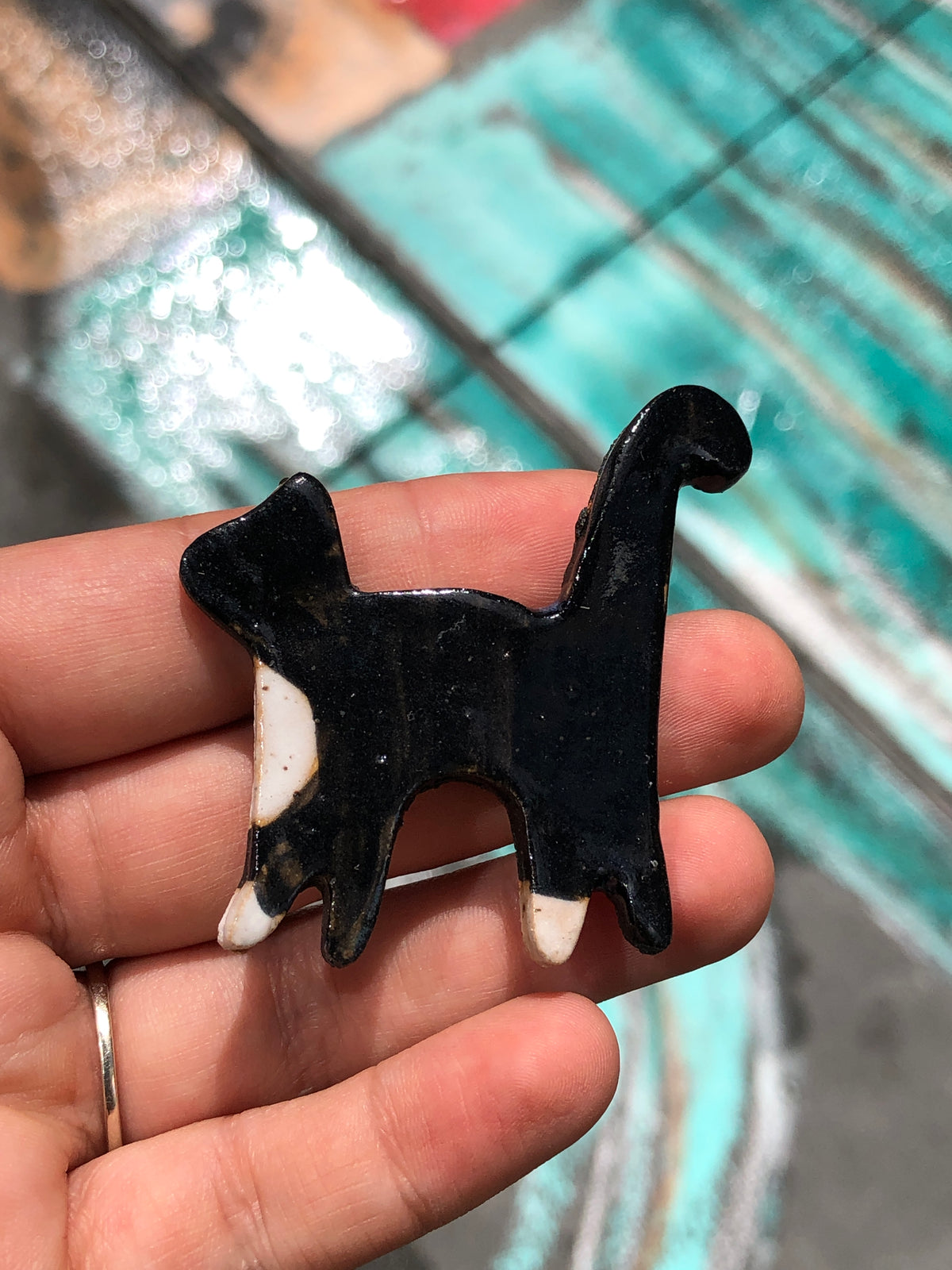 Ceramic Cat Magnet