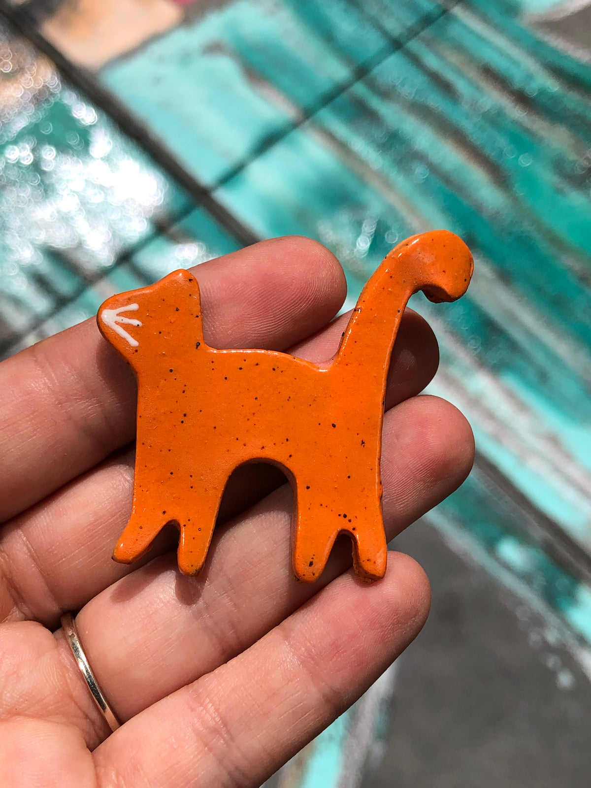 Ceramic Cat Magnet