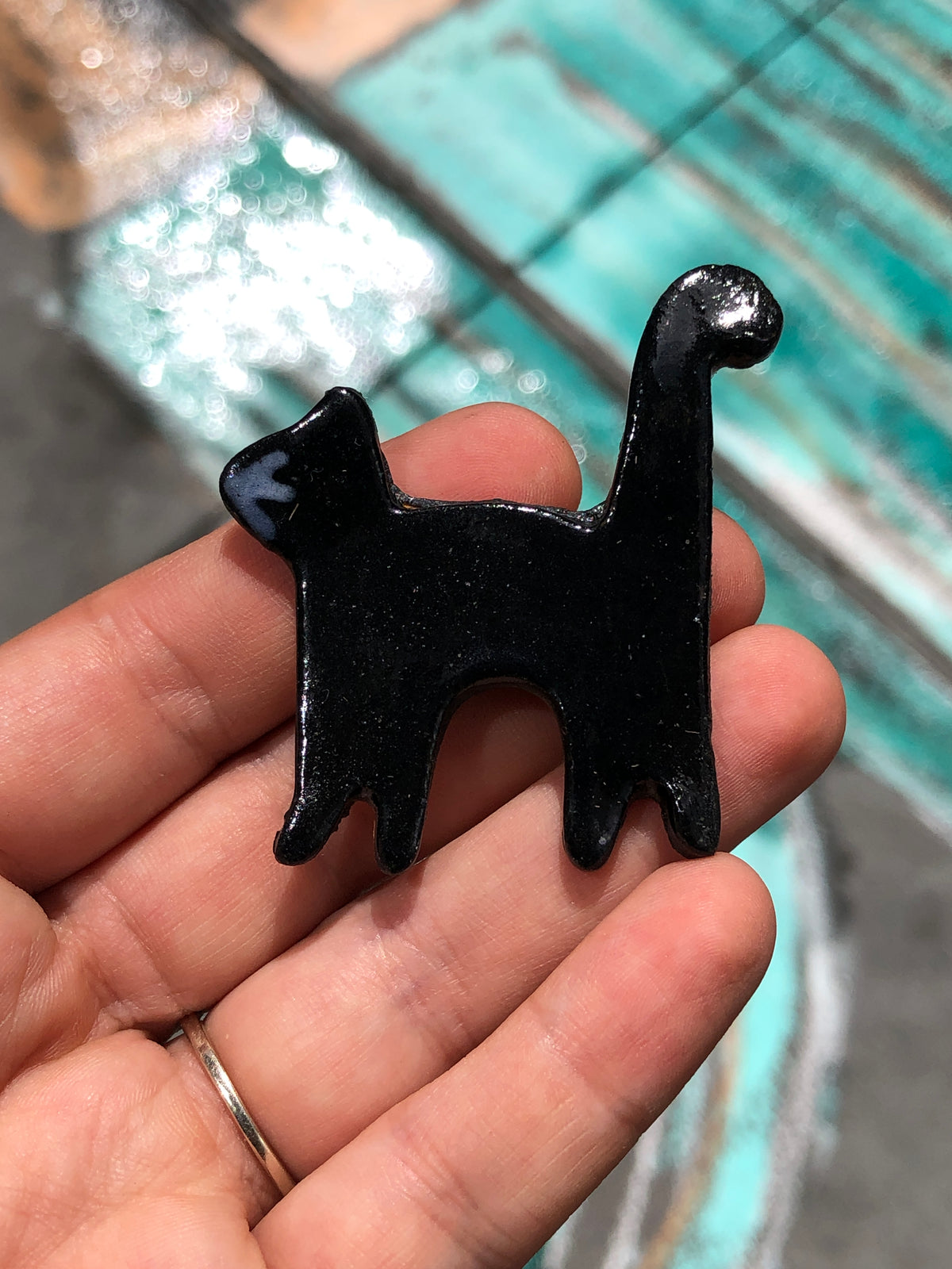 Ceramic Cat Magnet