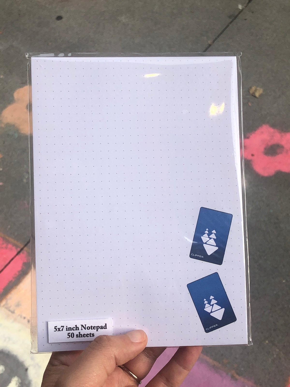Clipper Card Dotted Notepad