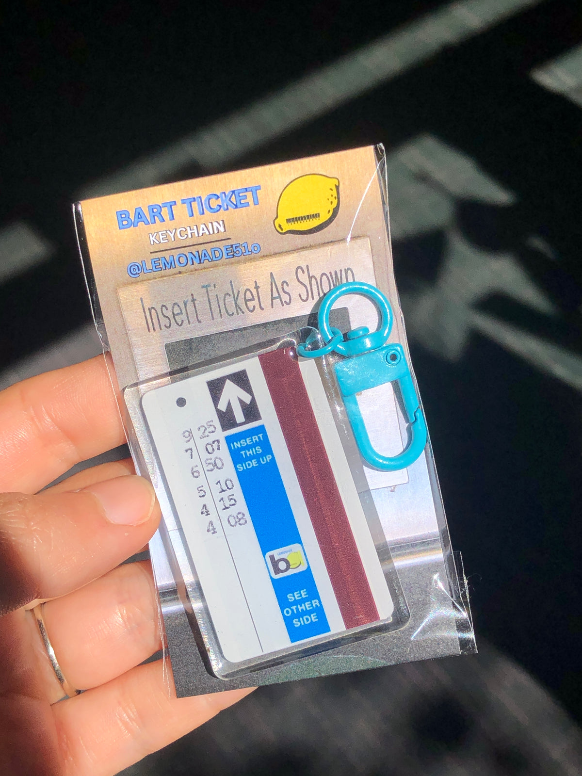 BART Ticket Keychain