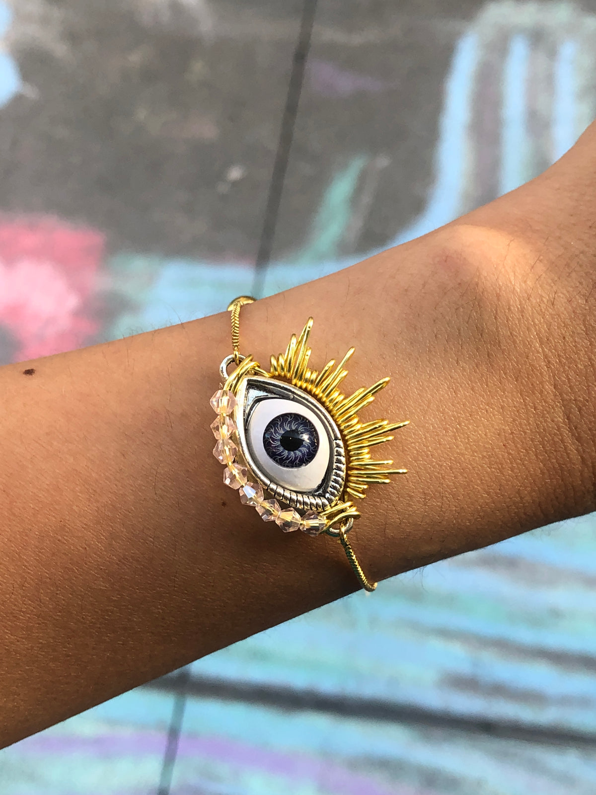 Eyelash Evil Eye Bracelet