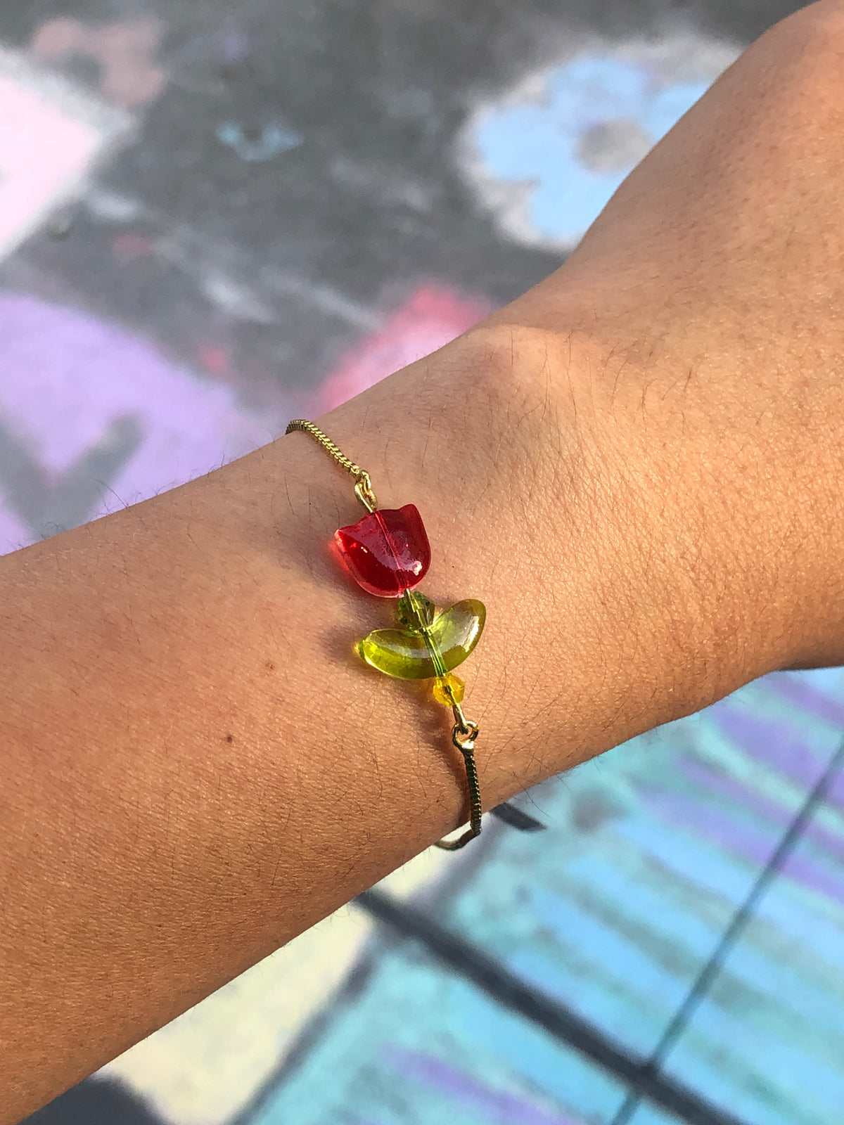 Red Tulip Bracelet