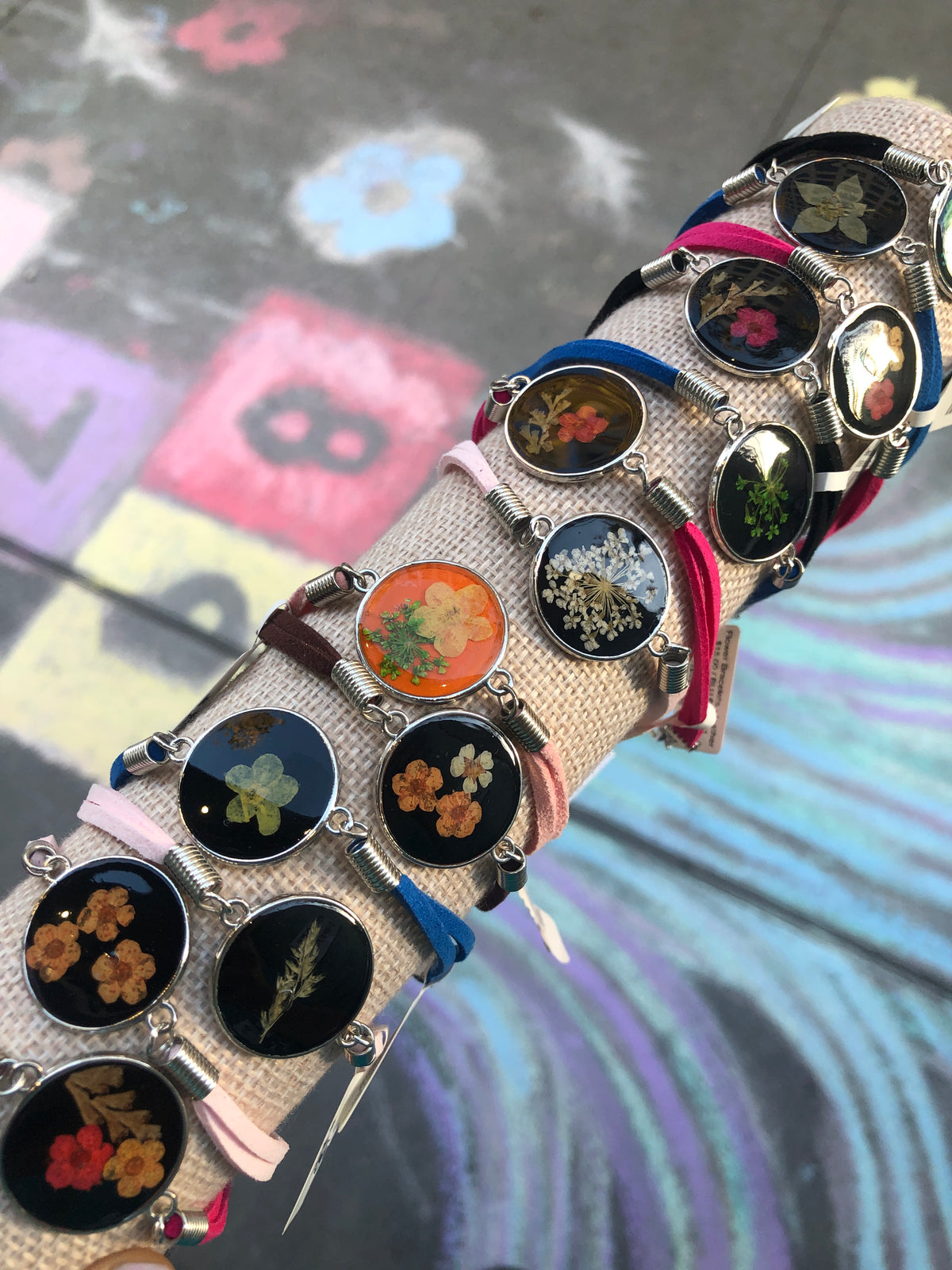 Flower Bracelets - leather