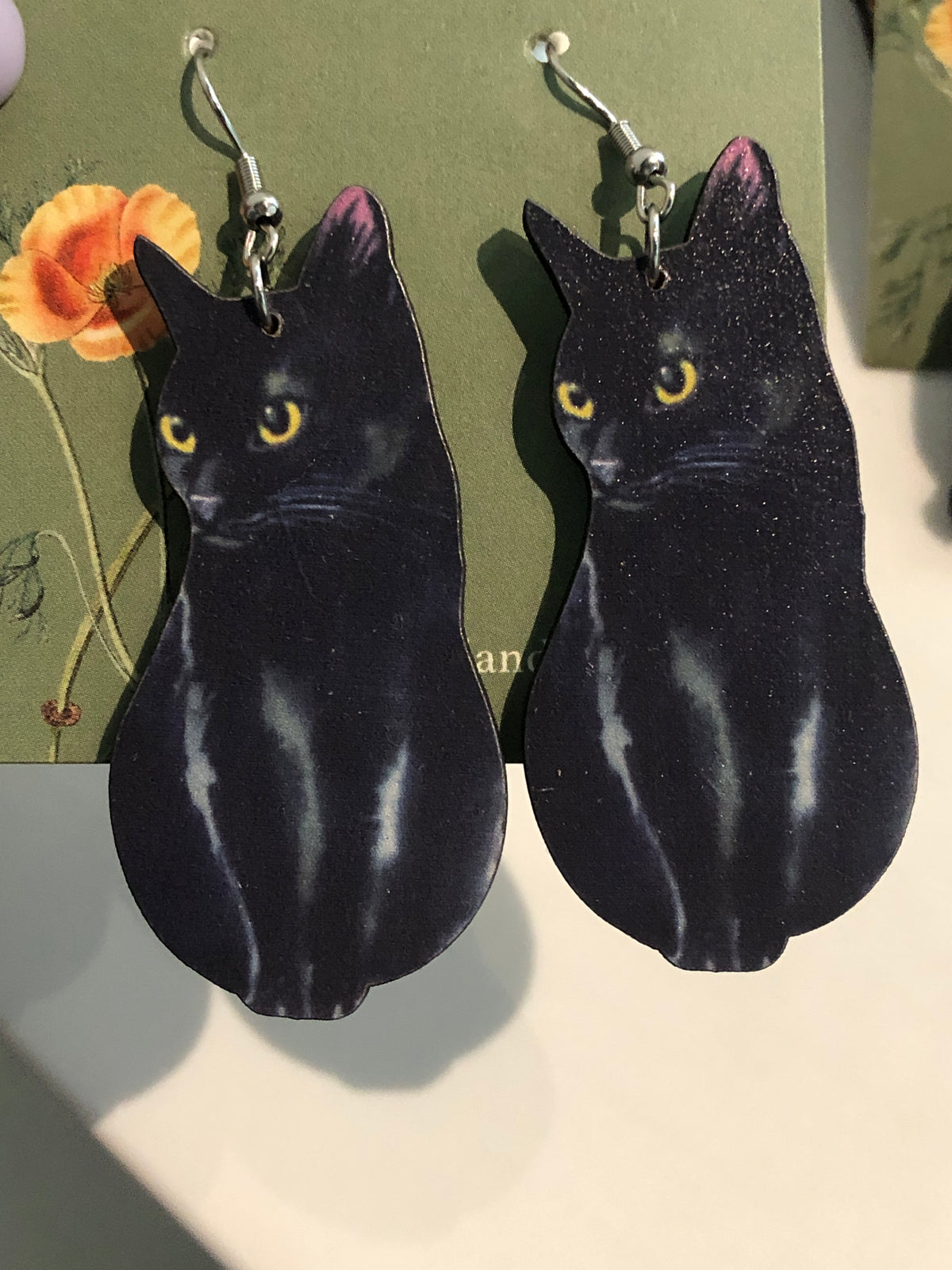 Black Cat Earrings