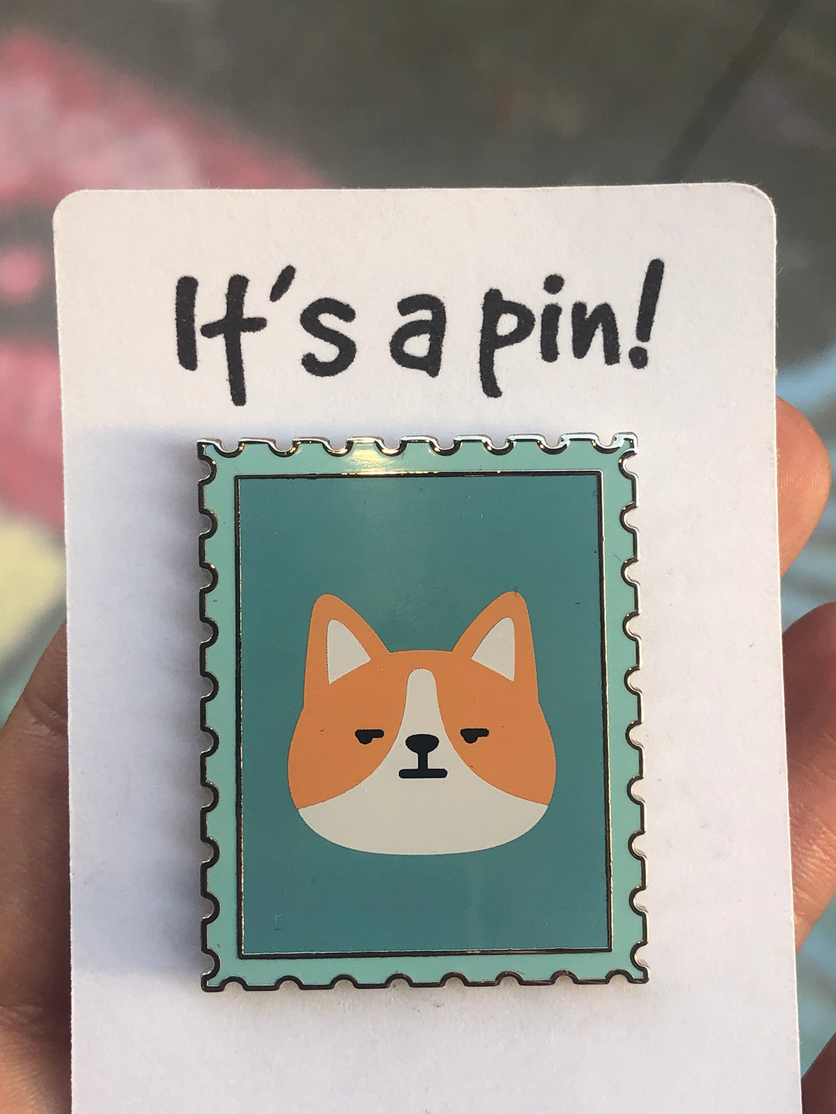 Dog Stamp Pin