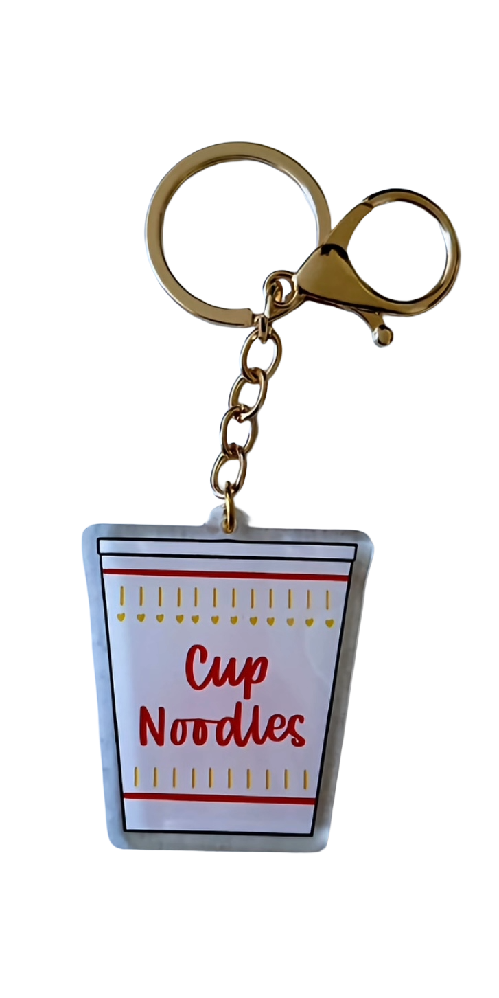 Cup Noodles Epoxy Keychain