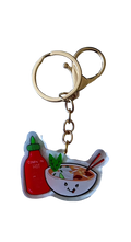 Pho & Sriracha Epoxy Keychain