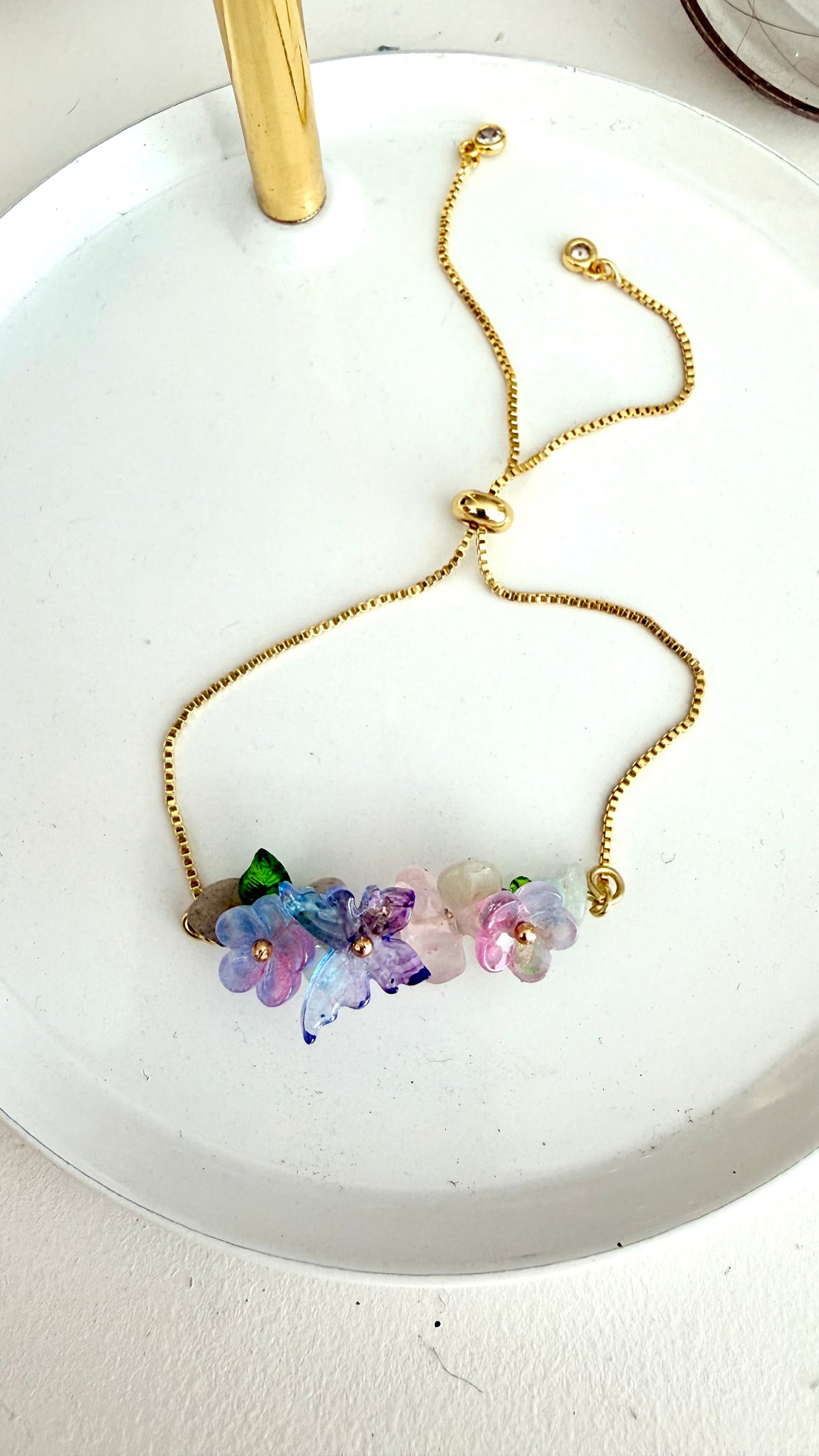 Flower & Quartz Bracelet