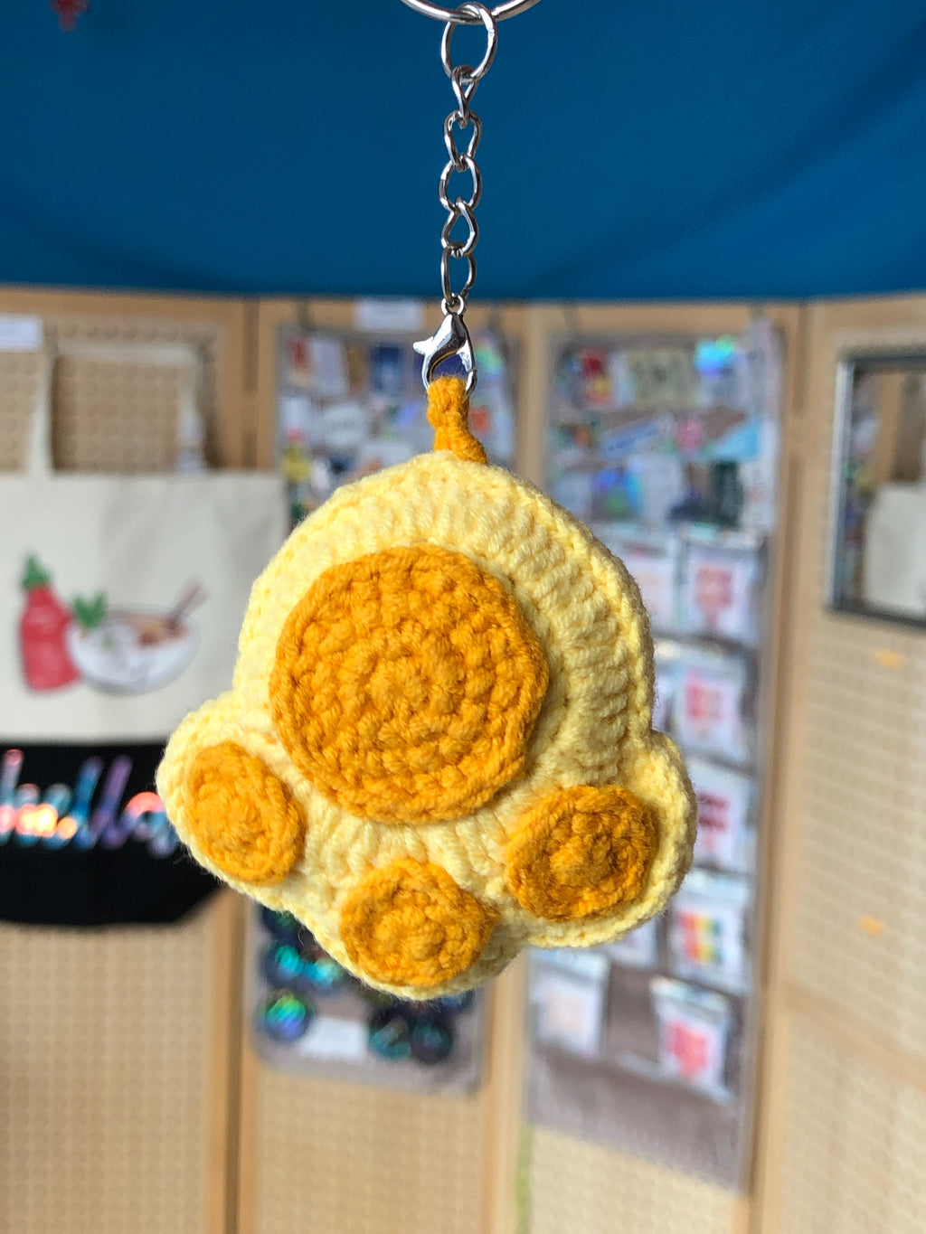 Crochet Cat Paw Key Chain
