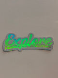 Explore Holographic Sticker