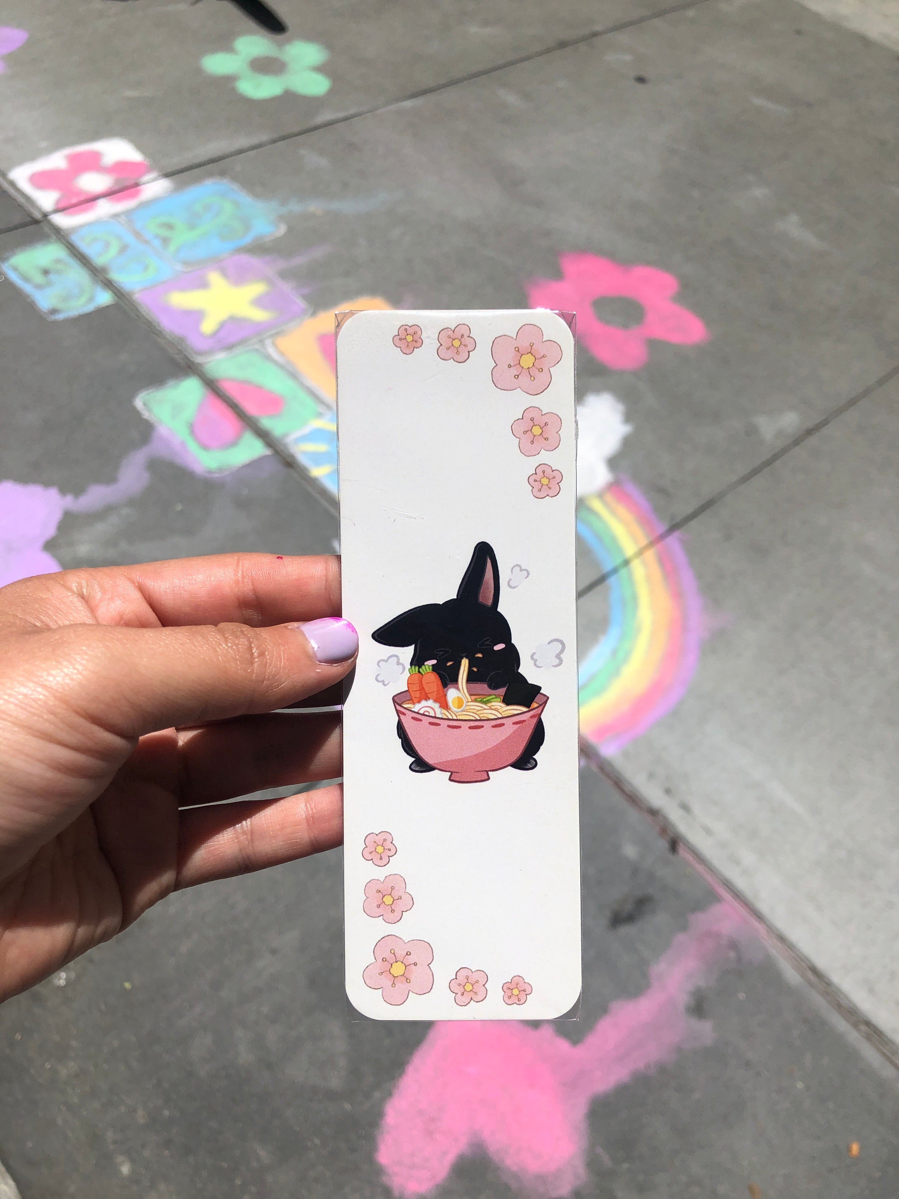 Bunny + Ramen Bowl Bookmark