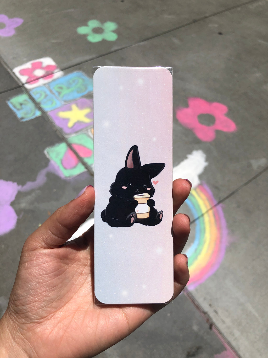 Bunny + Coffee Bookmark