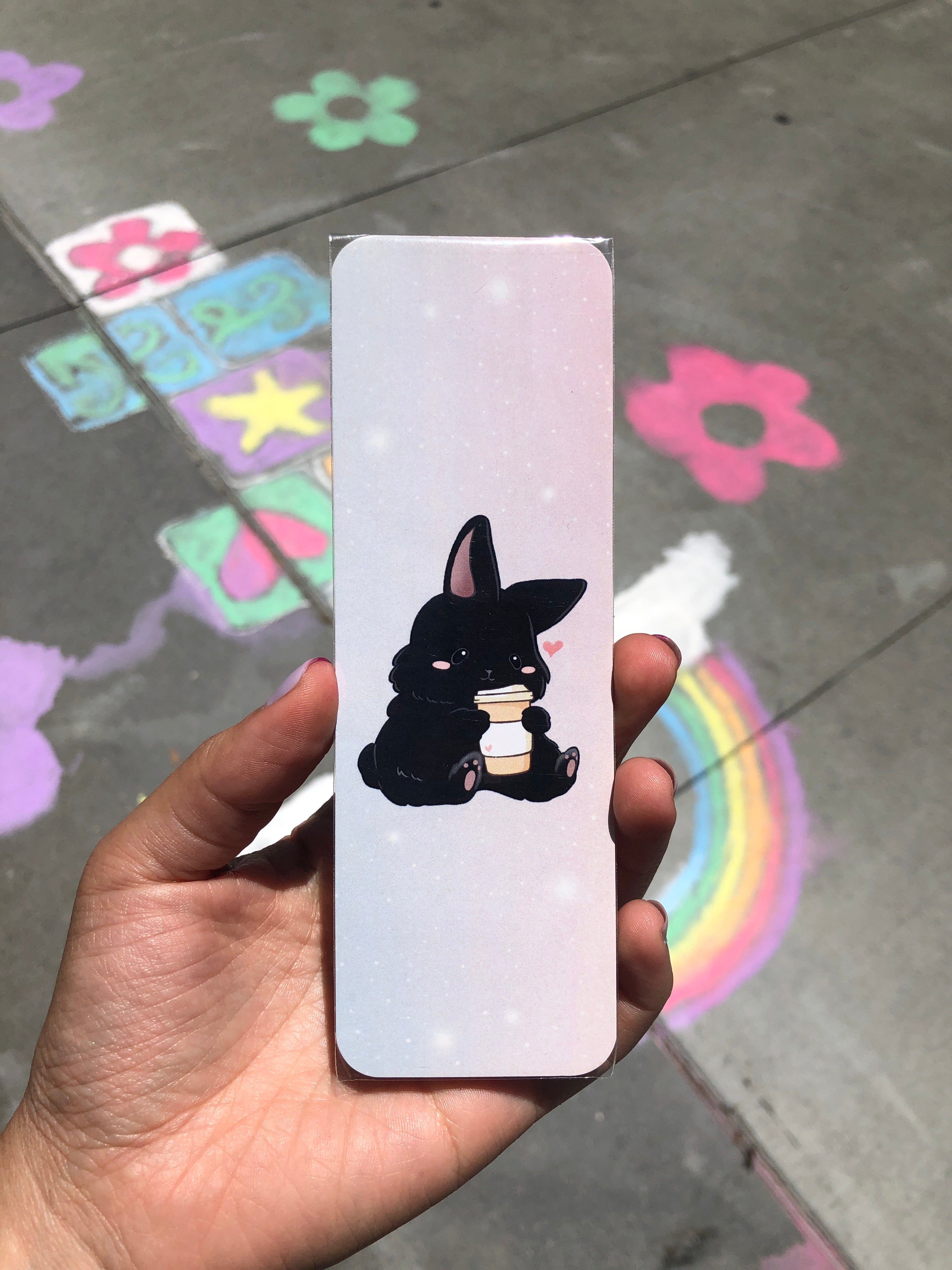 Bunny + Coffee Bookmark