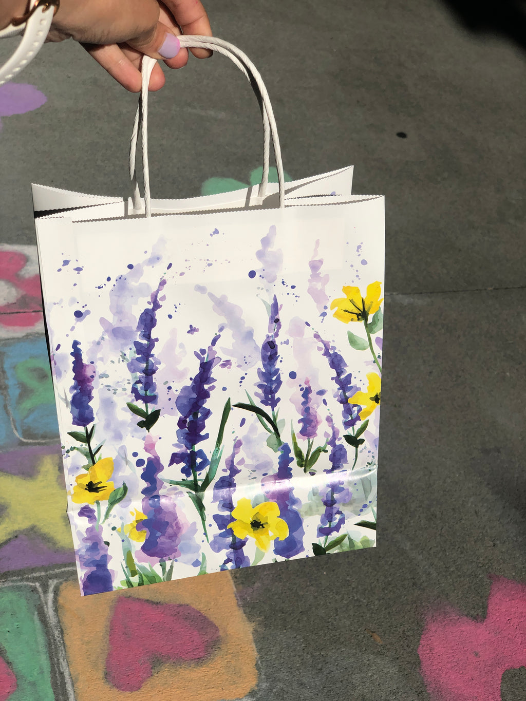 Watercolor Lavender Gift Bag