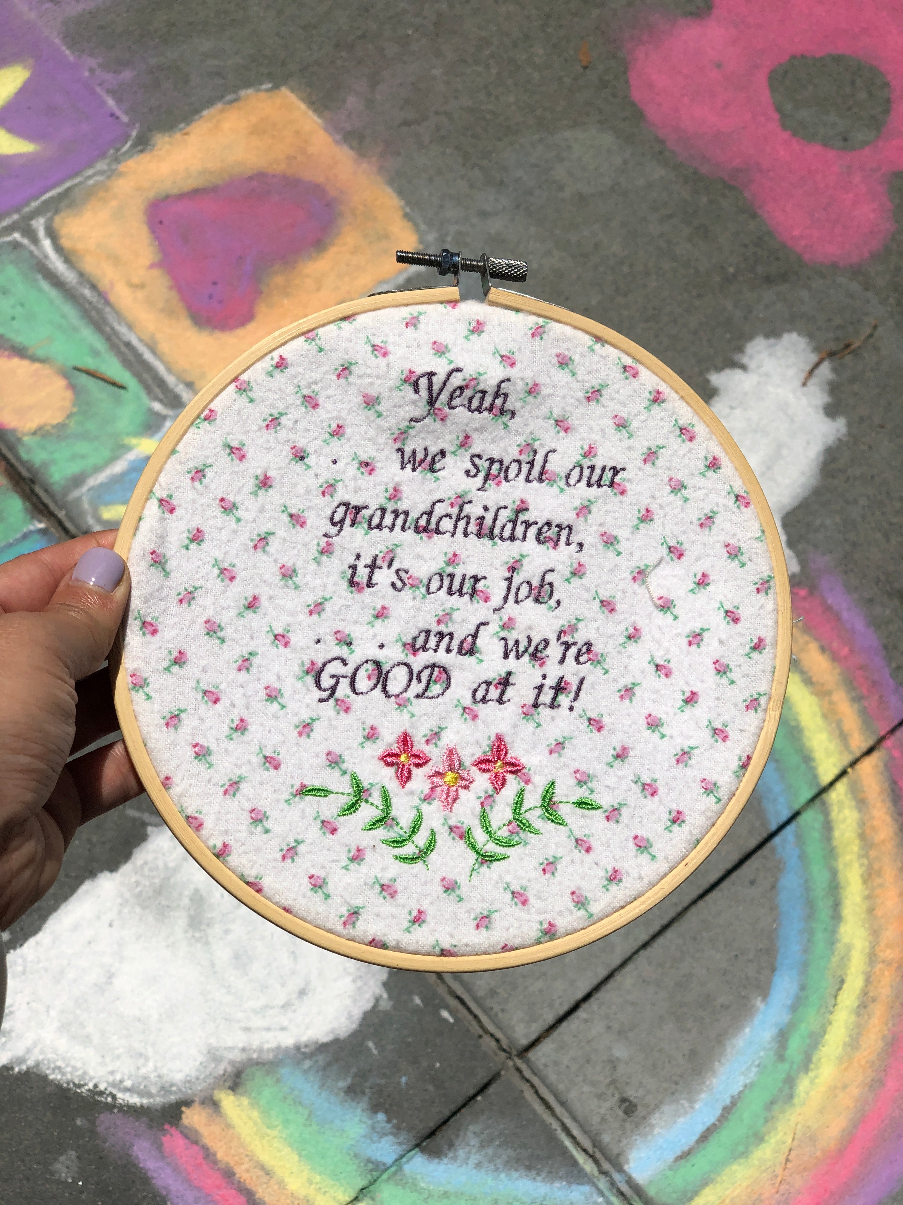 Grandchild Embroidery Ring