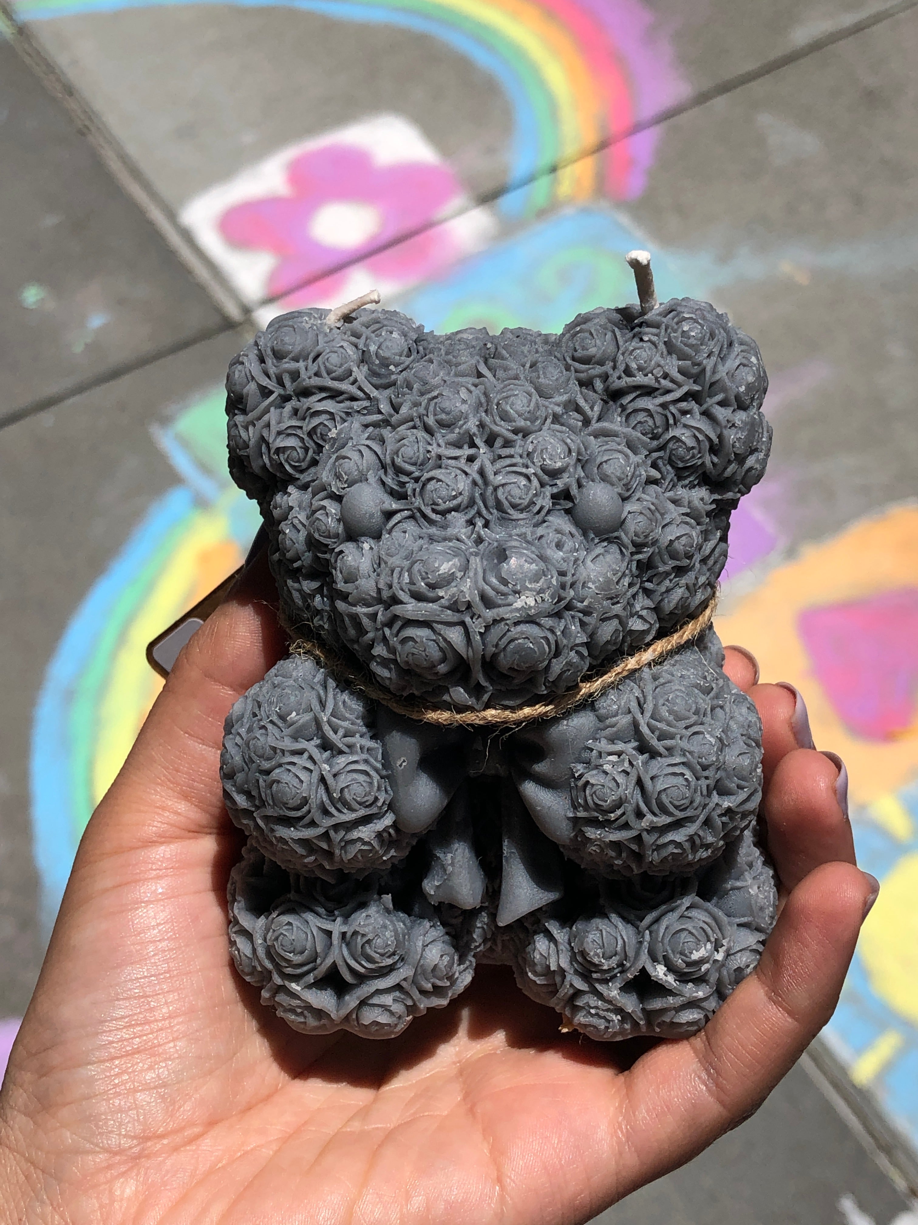 Teddy Bear Candle (Black)