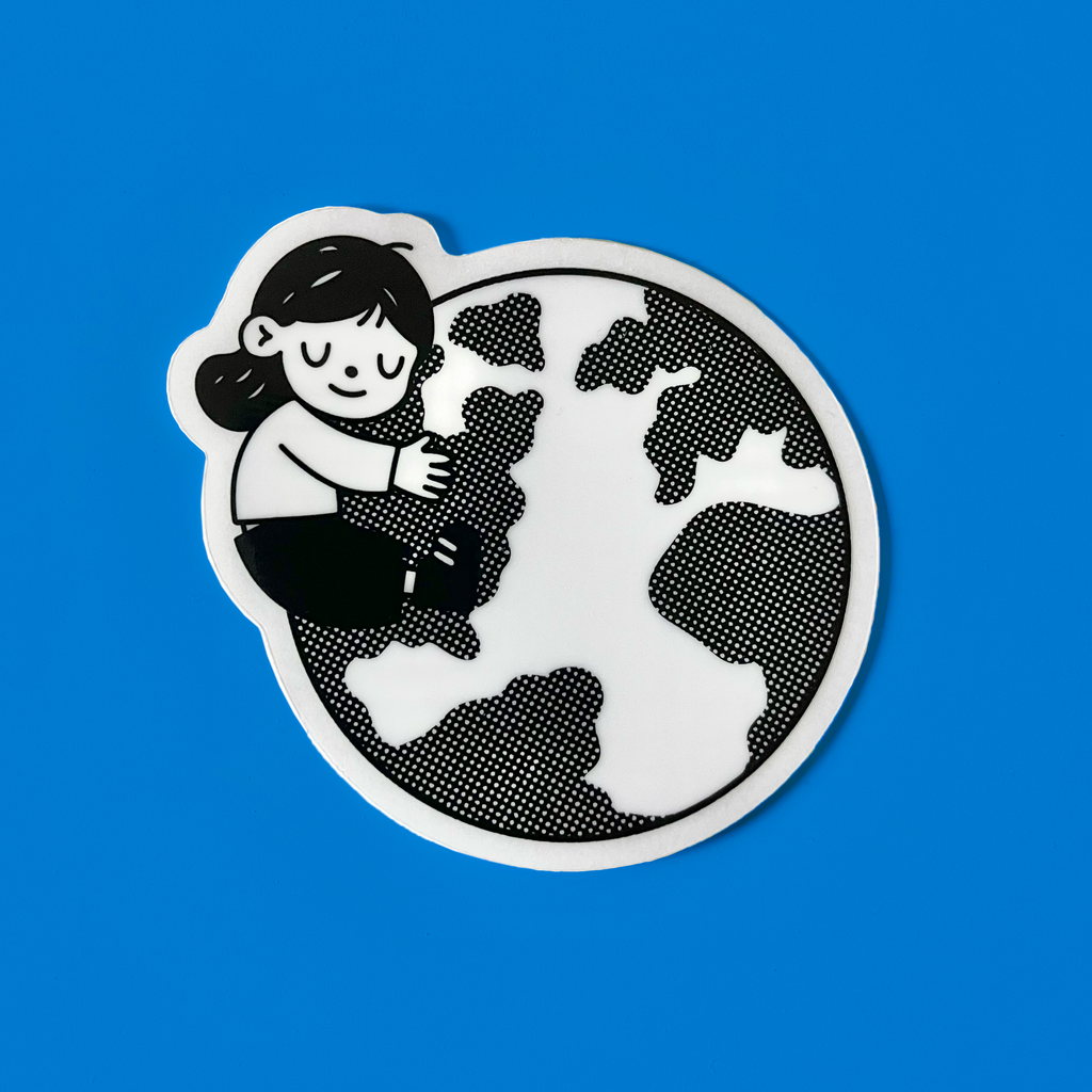 I Love The World - Clear Vinyl Sticker