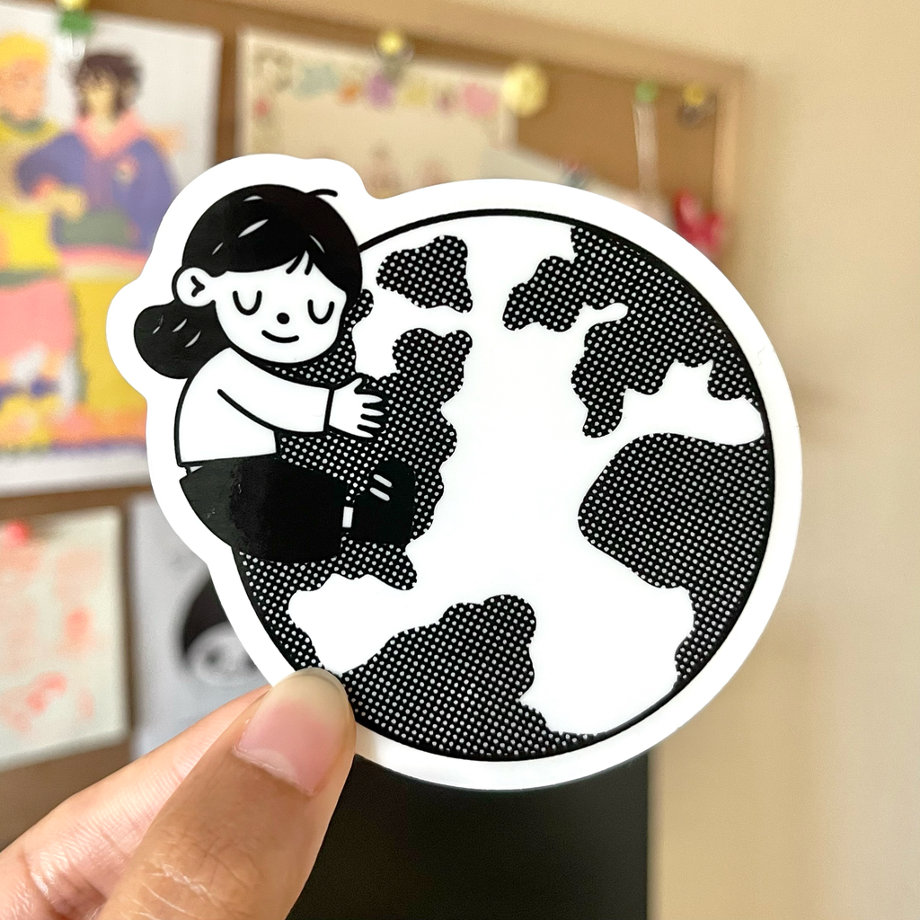 I Love The World - Clear Vinyl Sticker