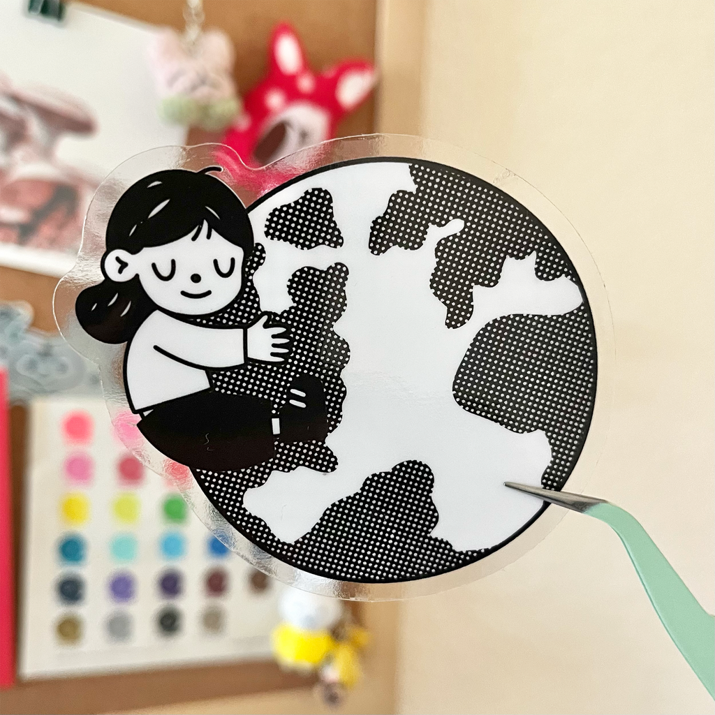 I Love The World - Clear Vinyl Sticker
