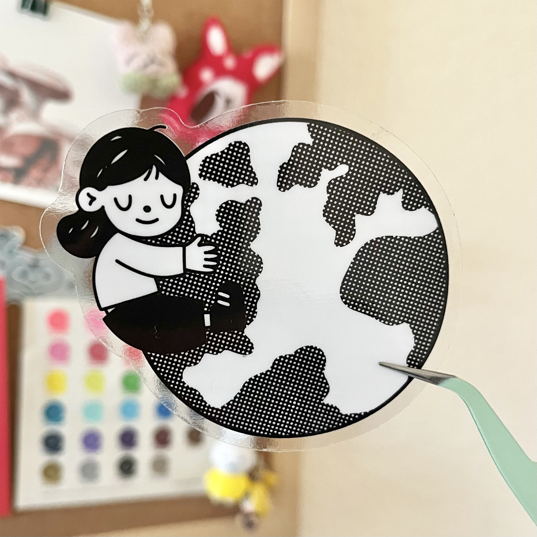 I Love The World - Clear Vinyl Sticker