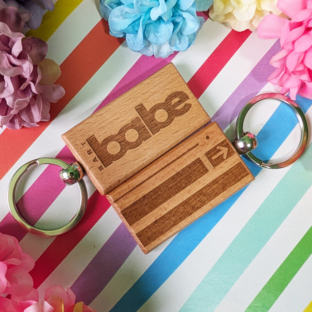 Bart Babe Wooden Keychain