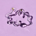 Mini Squiggle Studs - Clear