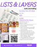 Lists & Layers Junk Journal Sunday, Nov 29, 6pm - 8pm