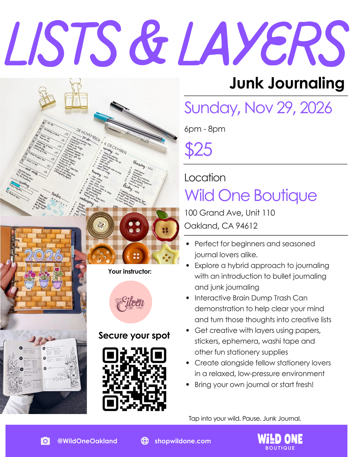 Lists & Layers Junk Journal Sunday, Nov 29, 6pm - 8pm