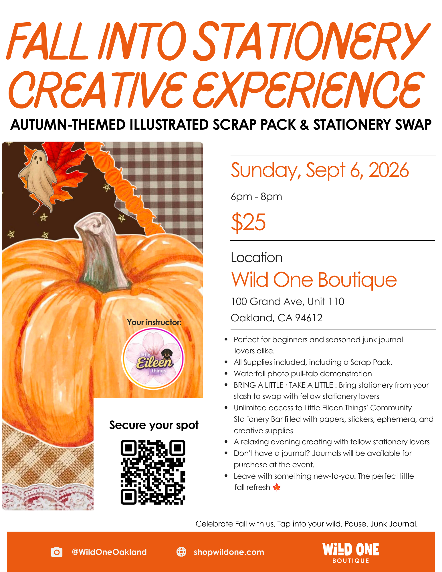 Fall into Stationery Creative Experience Sunday, September 6, 2026