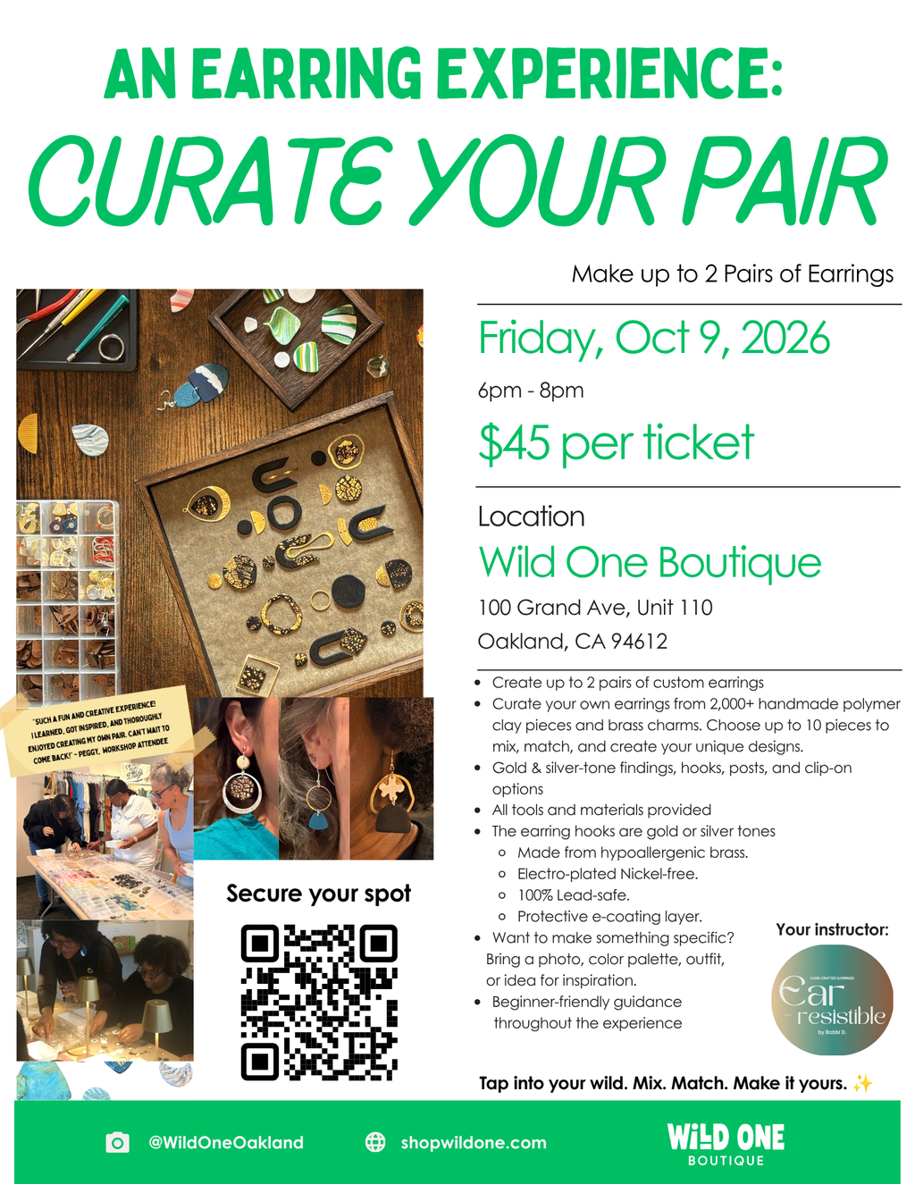 An Earring Experience: Curate Your Pair - Friday, Oct 9, 2026