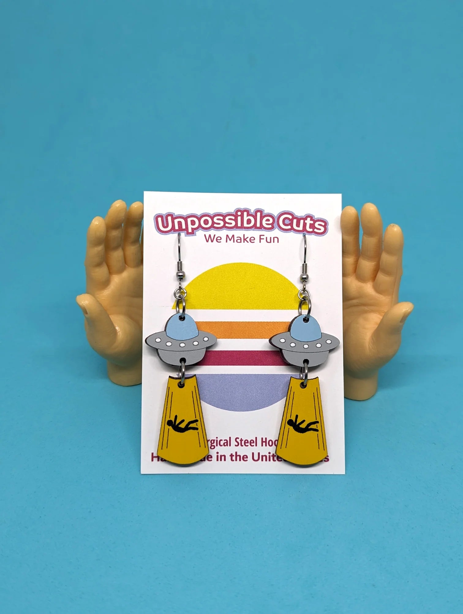 UFO Dangle Earrings