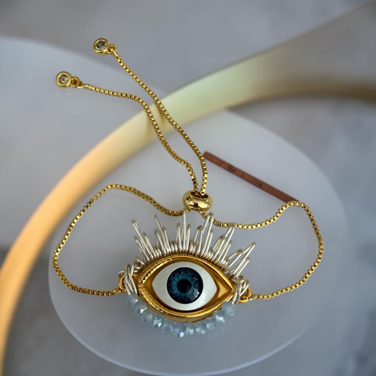 Eyelash Evil Eye Bracelet