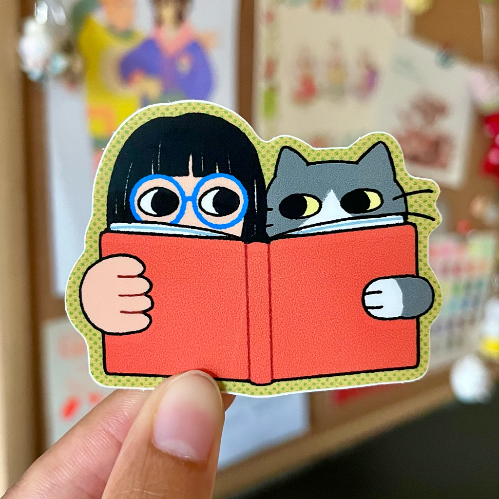 Reading Together - Matte Vinyl Sticker