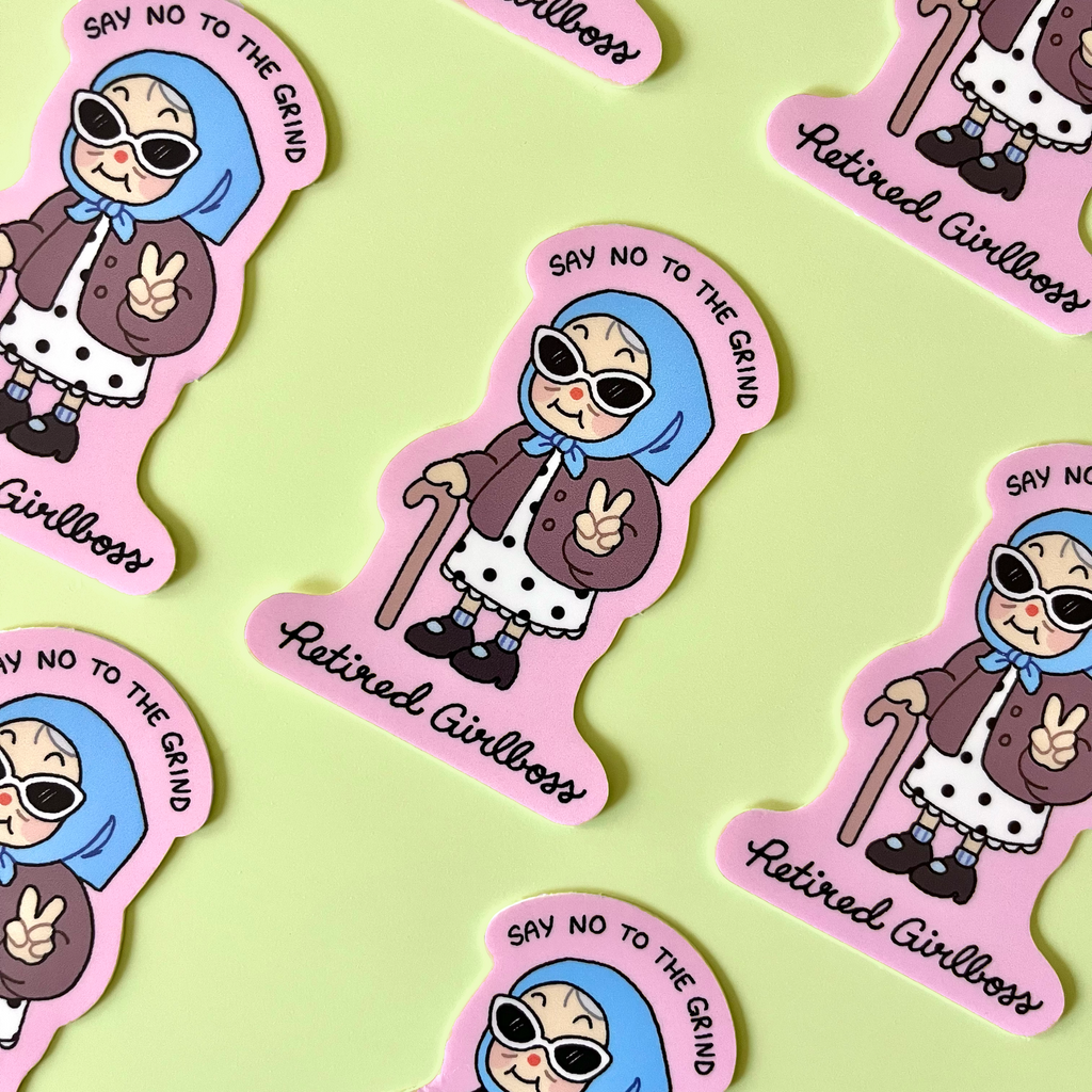 Retired Girlboss - Matte Vinyl Sticker