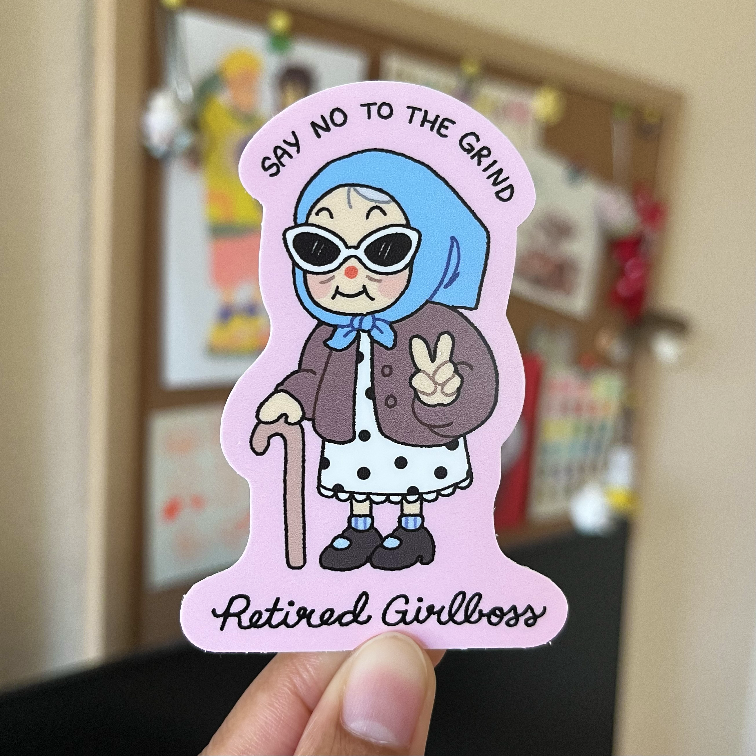 Retired Girlboss - Matte Vinyl Sticker