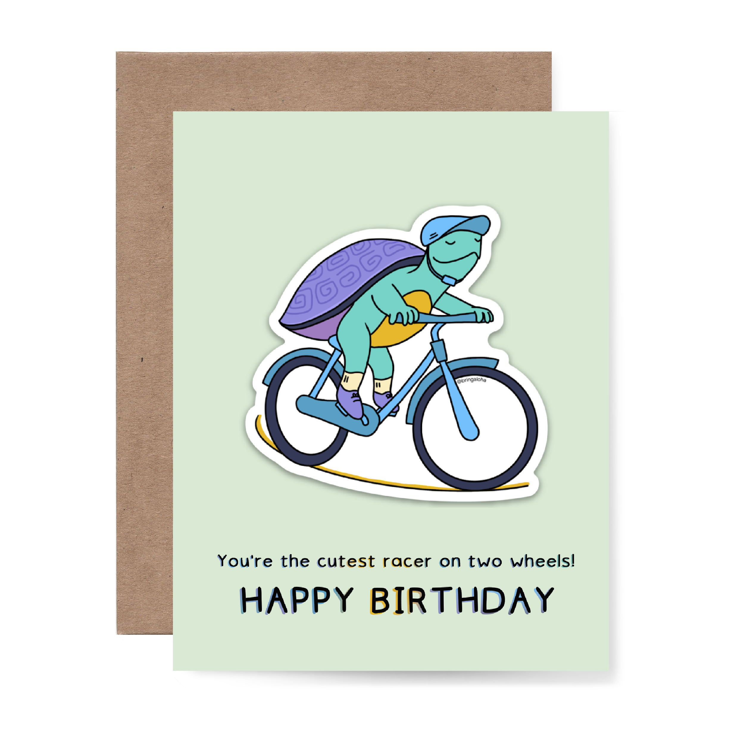 Birthday Turtle Sticker Card