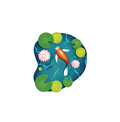 Koi Pond 8"x8" Art Print