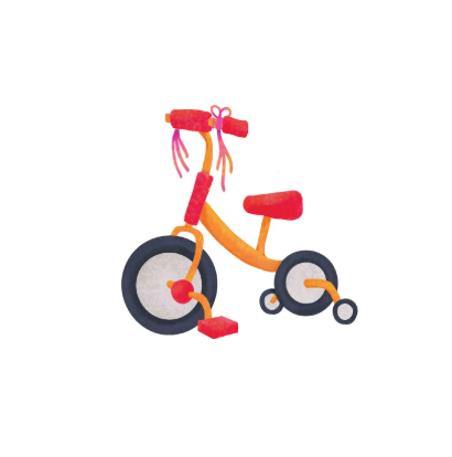 Tricycle 8"x8" Art Print