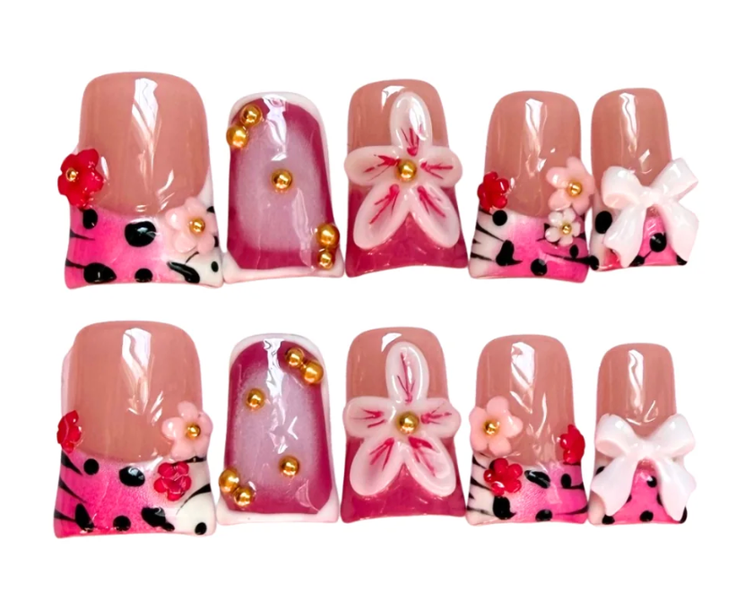 Hot Kitty Press on Nails