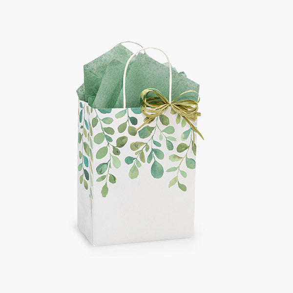 Watercolor Greenery Paper Gift Bags