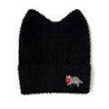 Bloom Thief: Embroidered Cat Ear Beanie (Black)